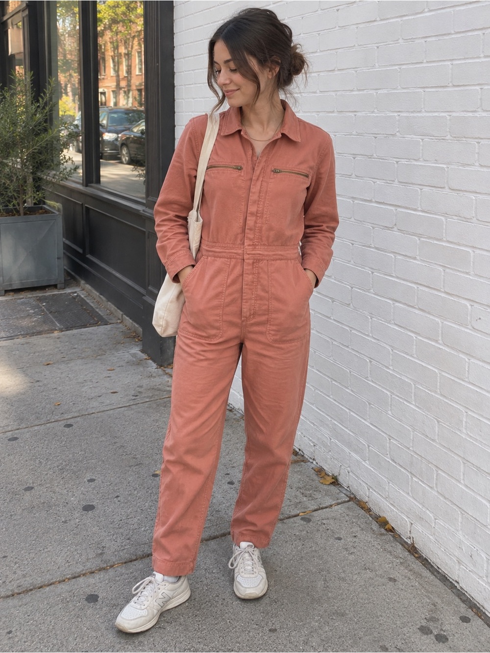 Madewell Womens Utility Jumpsuit in Dusty Rose